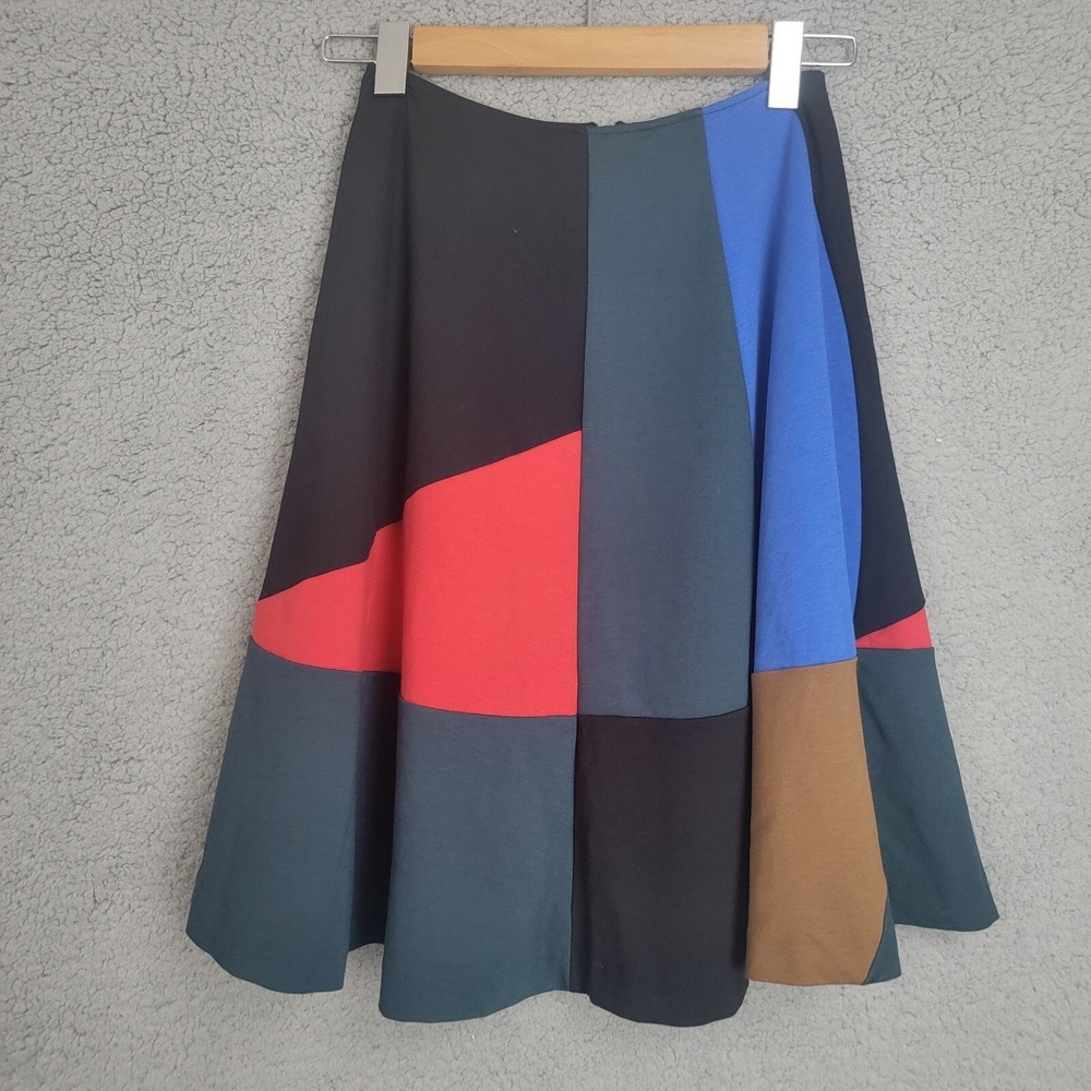 Boden Alice Ponte Skirt A-Line size US 4R Lined Zipper Colorblock